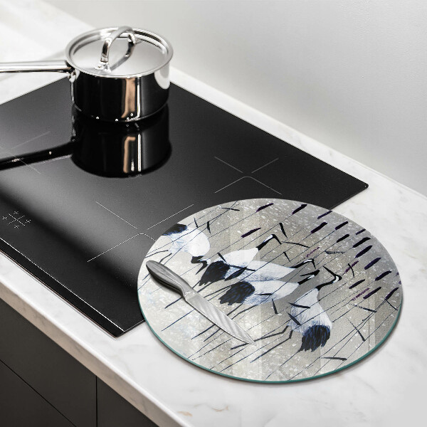 Üveg vágódeszka Japán daruk