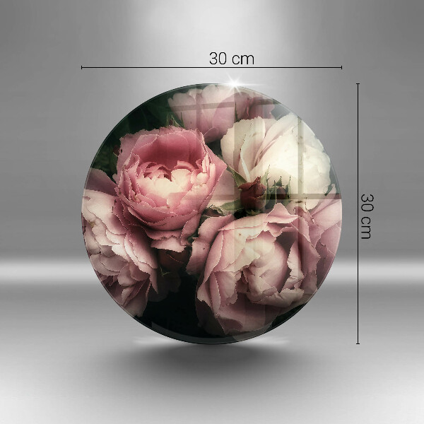 Üveg vágódeszka Bazsarózsa virágok