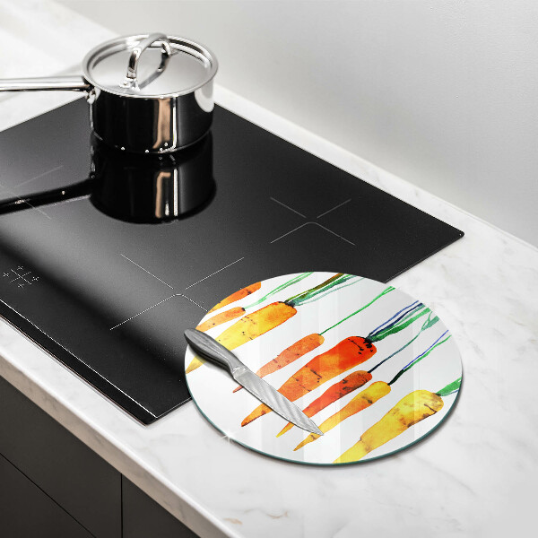 Üveg vágódeszka Sárgarépa illusztráció