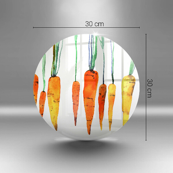 Üveg vágódeszka Sárgarépa illusztráció
