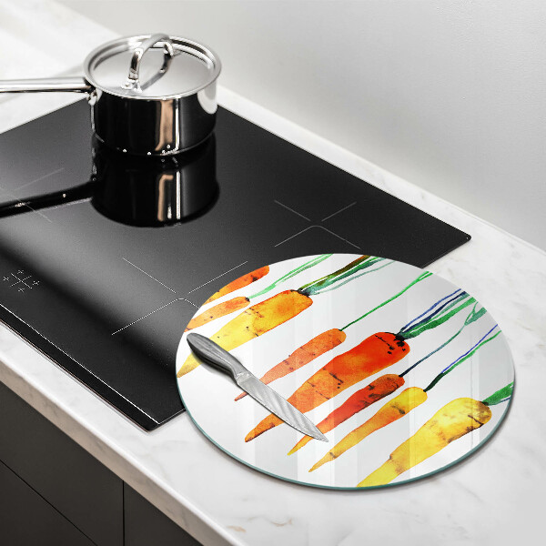 Üveg vágódeszka Sárgarépa illusztráció