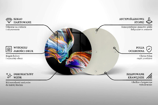 Üveg vágódeszka Csók absztrakció