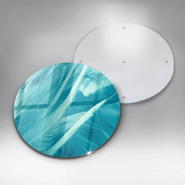 Üveg vágódeszka Finom tollak