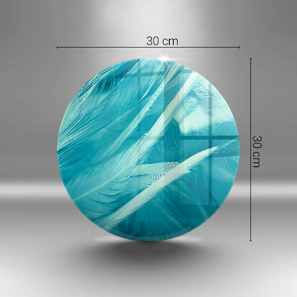 Üveg vágódeszka Finom tollak