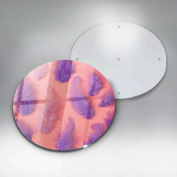 Üveg vágódeszka Bolyhos tollak