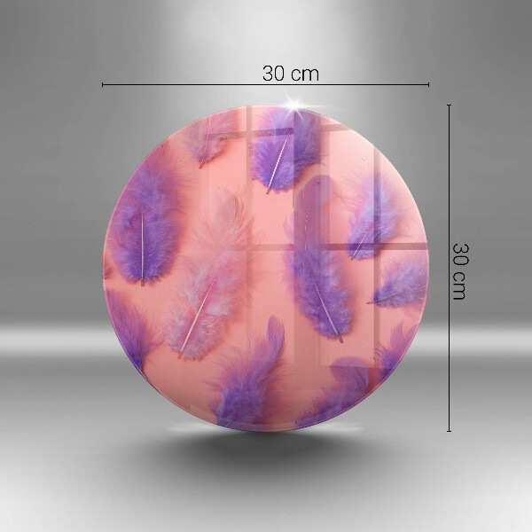 Üveg vágódeszka Bolyhos tollak