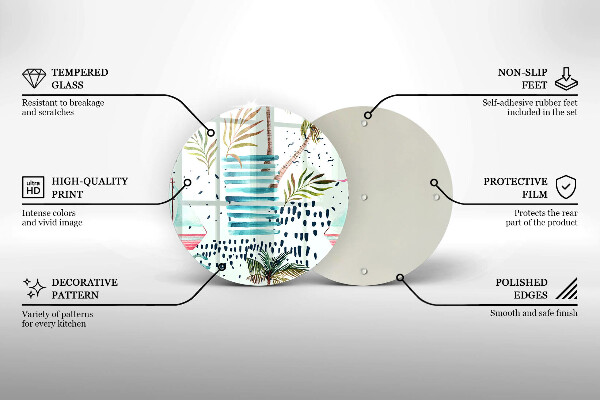 Üveg vágódeszka Ünnepi illusztrációk