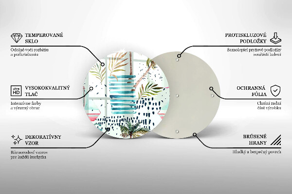 Üveg vágódeszka Ünnepi illusztrációk