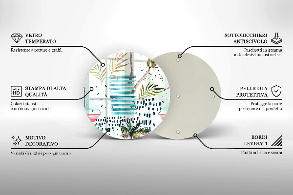 Üveg vágódeszka Ünnepi illusztrációk