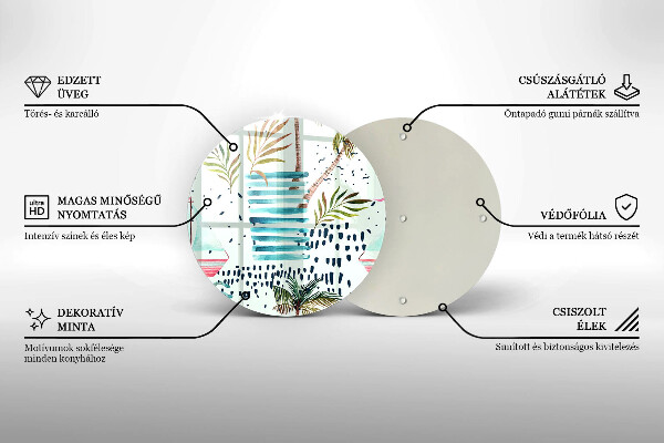 Üveg vágódeszka Ünnepi illusztrációk