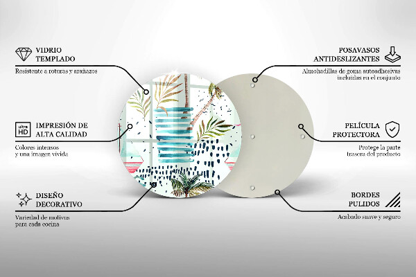 Üveg vágódeszka Ünnepi illusztrációk