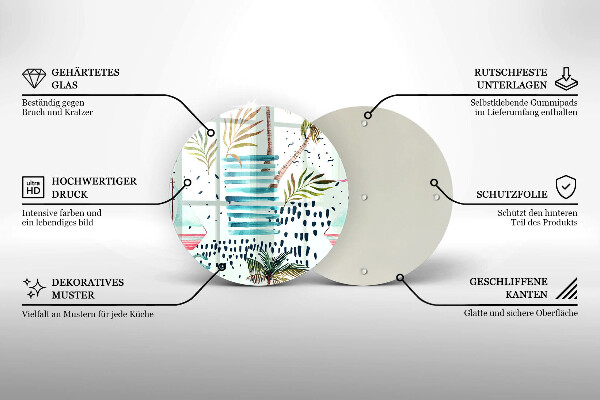 Üveg vágódeszka Ünnepi illusztrációk