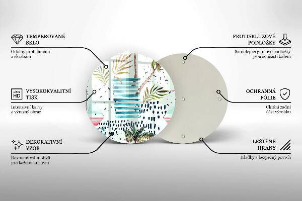 Üveg vágódeszka Ünnepi illusztrációk