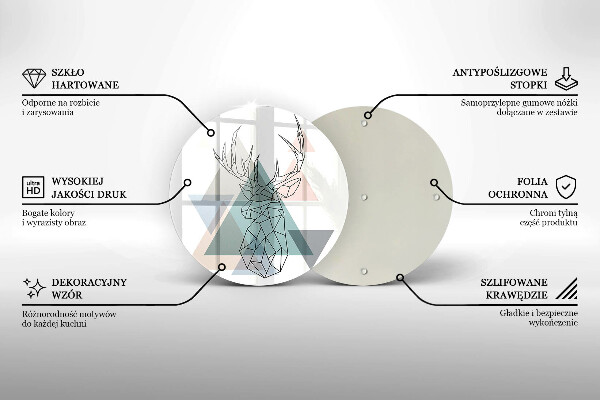 Üveg vágódeszka Absztrakt szarvas