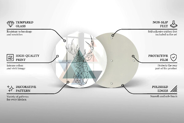 Üveg vágódeszka Absztrakt szarvas
