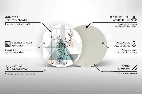 Üveg vágódeszka Absztrakt szarvas
