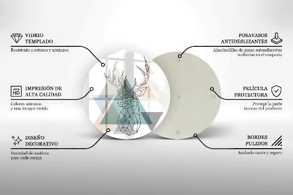 Üveg vágódeszka Absztrakt szarvas