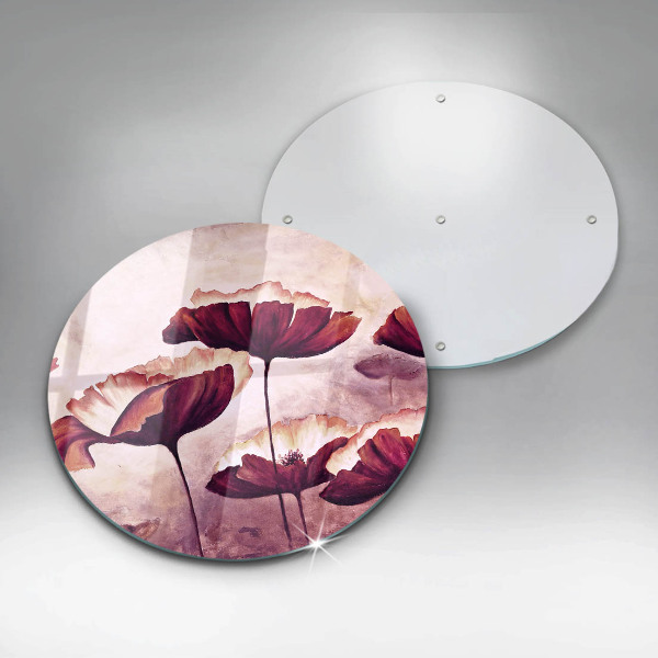 Üveg vágódeszka Virágfestés
