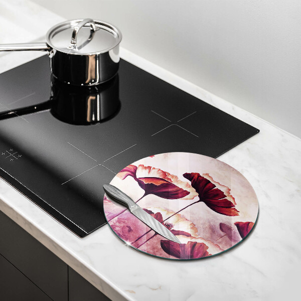 Üveg vágódeszka Virágfestés