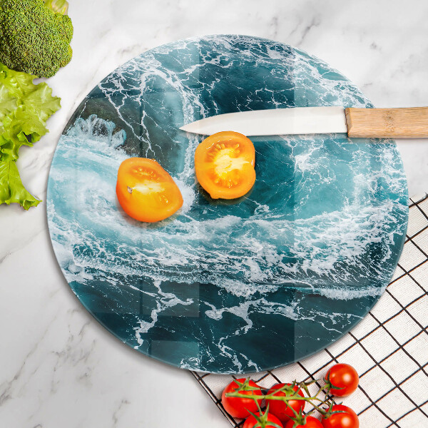 Üveg vágódeszka Habzó vízhullámok