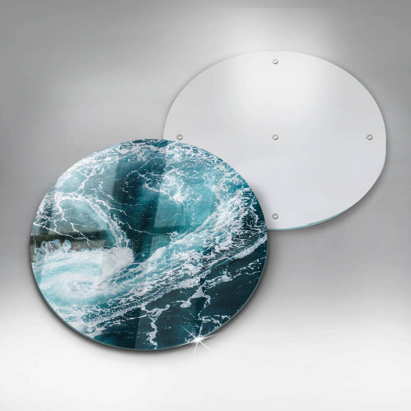 Üveg vágódeszka Habzó vízhullámok
