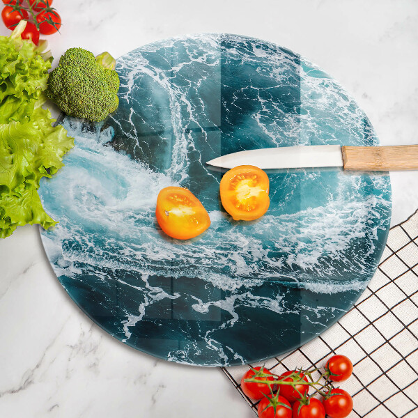 Üveg vágódeszka Habzó vízhullámok