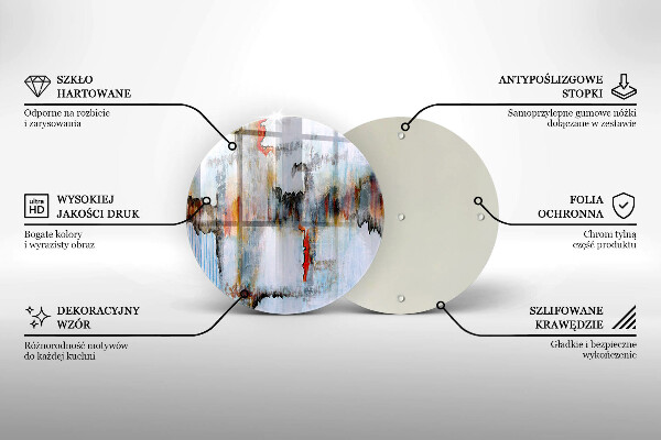 Üveg vágódeszka Absztrakciós festékek