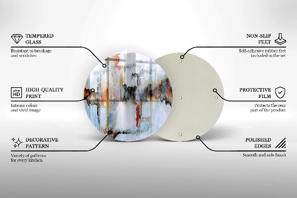 Üveg vágódeszka Absztrakciós festékek