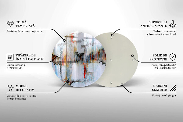 Üveg vágódeszka Absztrakciós festékek
