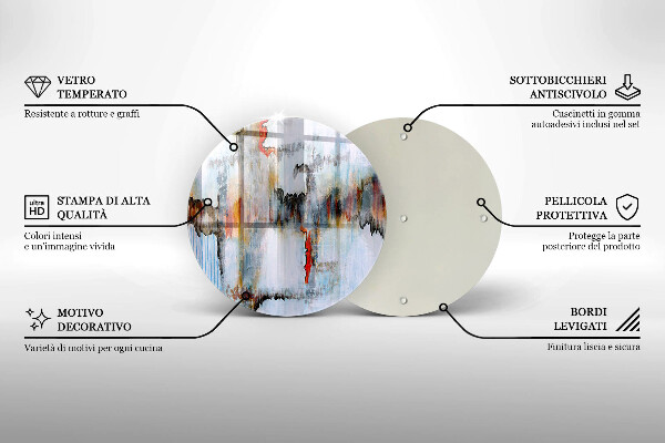 Üveg vágódeszka Absztrakciós festékek