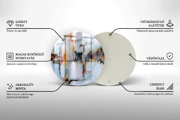 Üveg vágódeszka Absztrakciós festékek