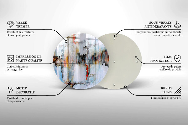 Üveg vágódeszka Absztrakciós festékek