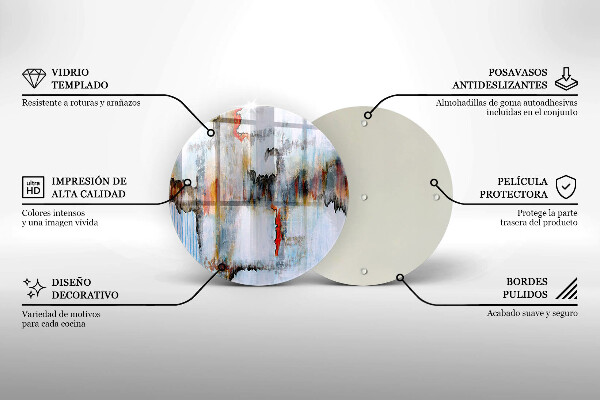 Üveg vágódeszka Absztrakciós festékek