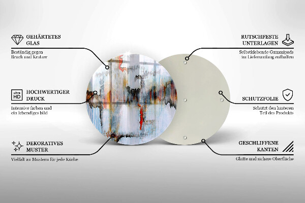 Üveg vágódeszka Absztrakciós festékek