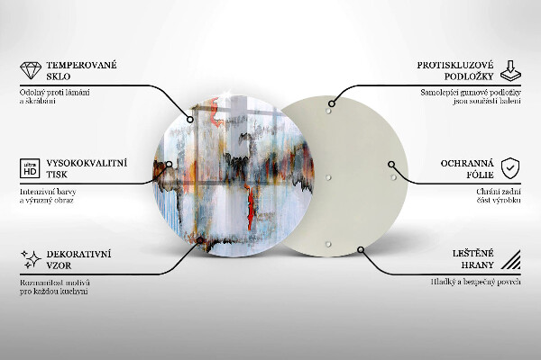 Üveg vágódeszka Absztrakciós festékek