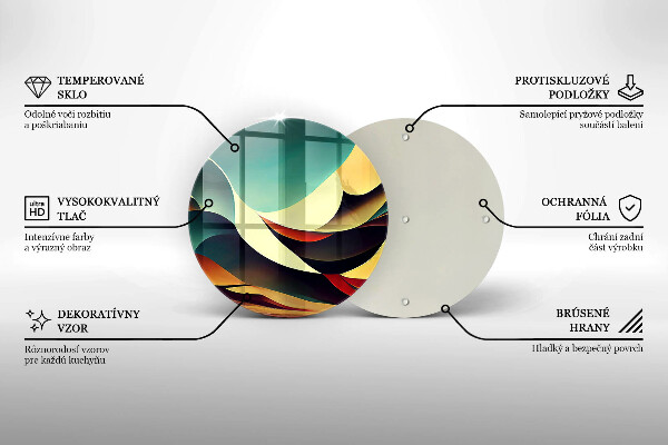 Üveg vágódeszka Alakzat absztrakció