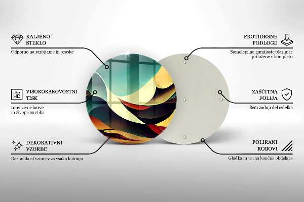 Üveg vágódeszka Alakzat absztrakció