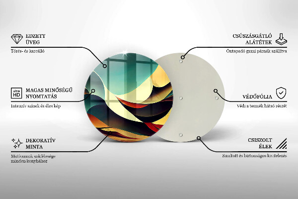 Üveg vágódeszka Alakzat absztrakció