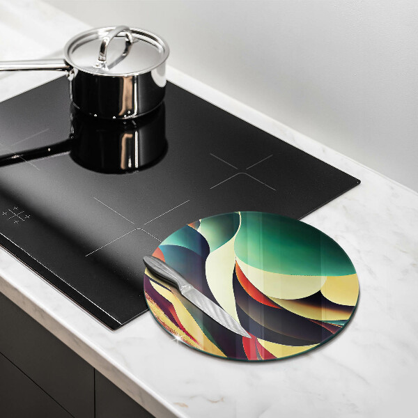 Üveg vágódeszka Alakzat absztrakció