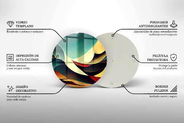 Üveg vágódeszka Alakzat absztrakció