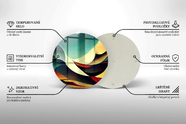 Üveg vágódeszka Alakzat absztrakció