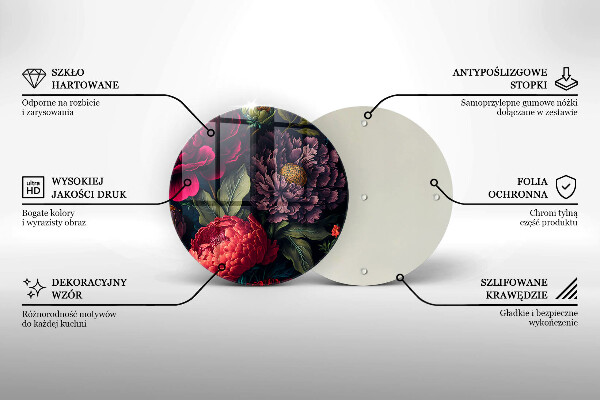 Üveg vágódeszka Gyönyörű virágok