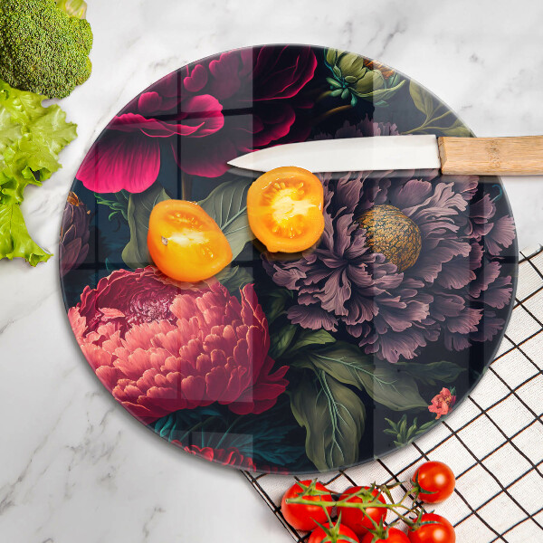 Üveg vágódeszka Gyönyörű virágok