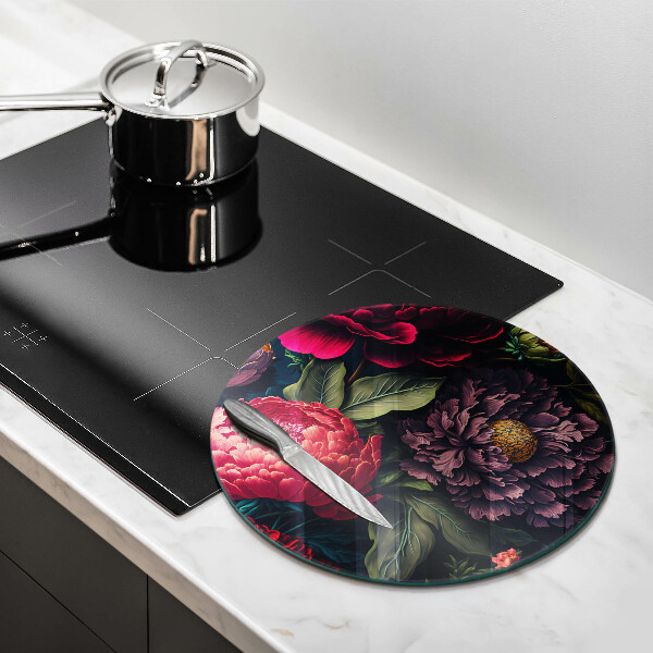 Üveg vágódeszka Gyönyörű virágok