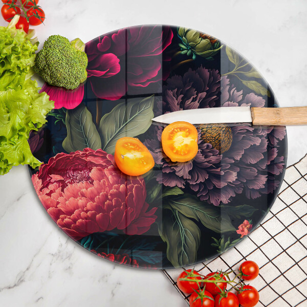 Üveg vágódeszka Gyönyörű virágok