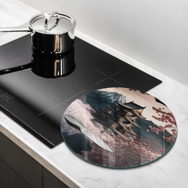 Üveg vágódeszka Japán építési táj