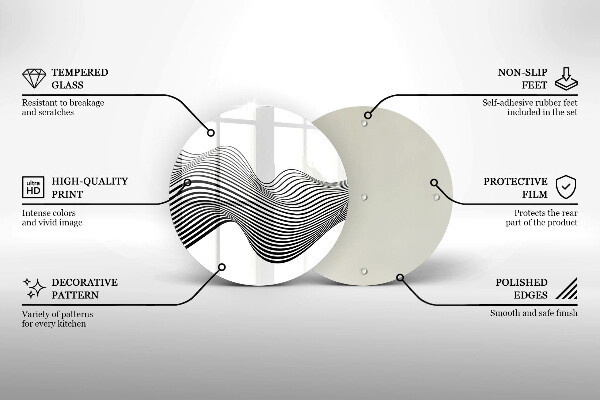 Üveg vágódeszka Lineáris absztrakció
