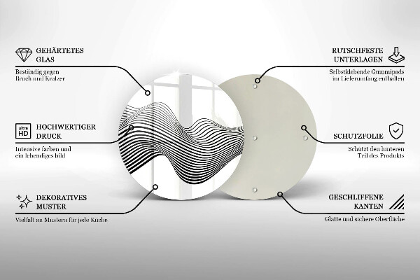 Üveg vágódeszka Lineáris absztrakció