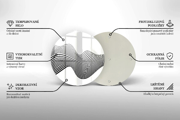 Üveg vágódeszka Lineáris absztrakció