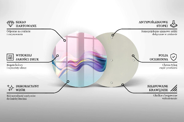 Üveg vágódeszka Pasztell absztrakció